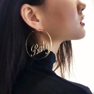 Big Circle Hoop Earrings